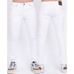Pantalón Most Wanted Mod. 10304-42093-WHT tipo Slim corte bajo color Blanco