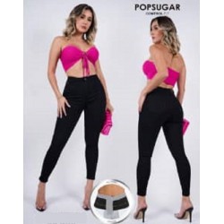 Pantalon Pop Sugar Mod. 05819-47172 Negro Control Fit con Faja